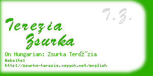 terezia zsurka business card